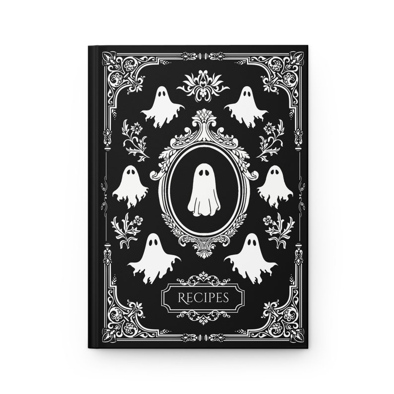 Gothic Ghost Recipe Hardcover Matte Recipe Book Spooky , Halloween Recipe Notebook, Gothic Ghost Journal, Dark Recipe Planner, Gift Idea image 8