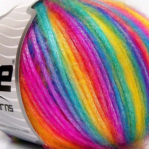 Ice Yarns Picasso Yarn Rainbow 50g 115m 4-medium yellow purple blue pink 64626