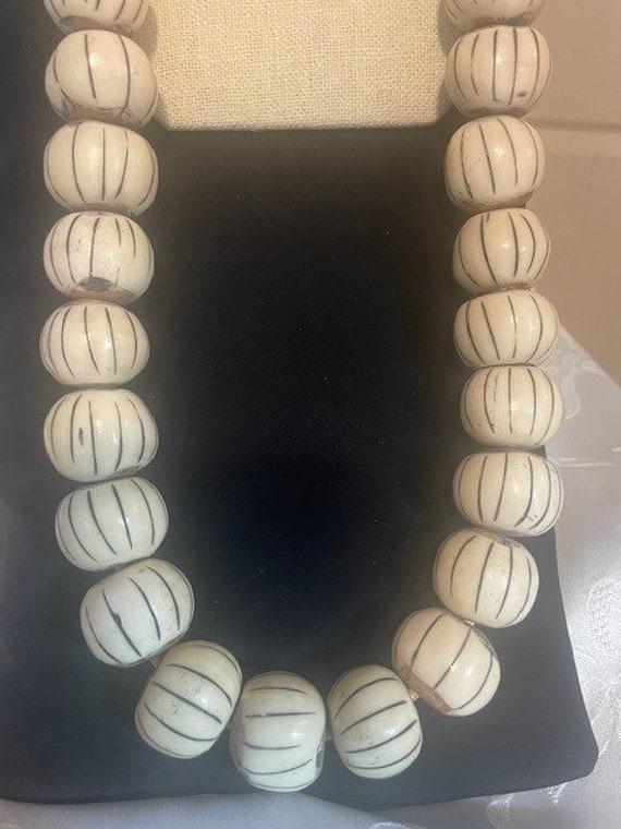 Handmade Kenyan Cow Bone Necklace - image 4