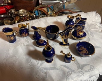 12 Piece Limoges Made in France Miniatures.