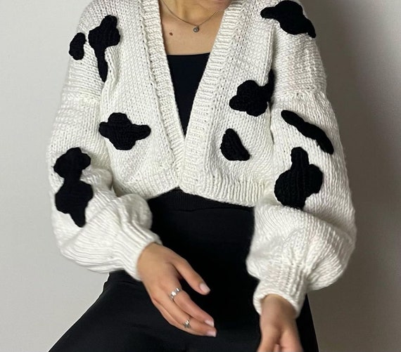 White Dalmatian Pattern Crochet 