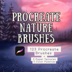 Ultimate Nature Landscape Procreate Brush Pack — 123 Organic Brushes for Forests, Grass, Clouds & Texture