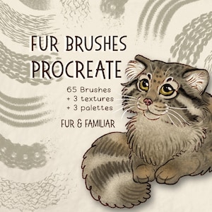 Pinceles de pelo y fantasía para Procreate: más de 50 pinceles con texturas exuberantes para animales y criaturas.