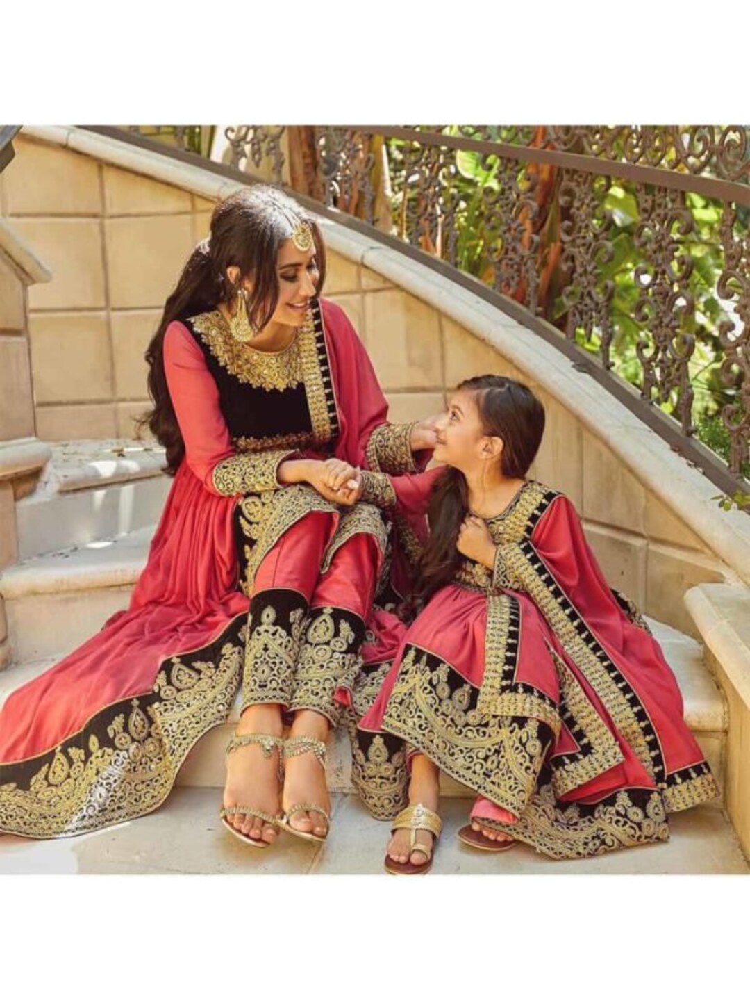 Indian Mother Daughter Matching Party Wear Salwar Kameez Etsy