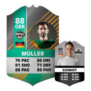 Spielerpass Sammlerkarte Fußball Teamsportarten Sublimation Rohling