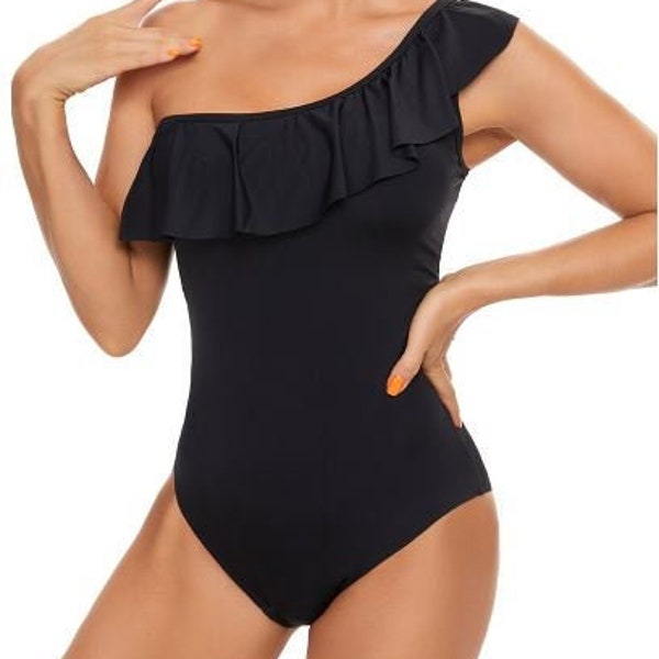 Maillot de bain une épaule, spécialement conçu pour les règles, maillot de bain réutilisable, livraison gratuite