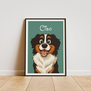 Custom Cartoon Pet Portrait Digital Download, Personalized Cat or Dog Art from Photo, Funny Pet Illustration Printable Gift Idea