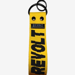 Llavero de pulsera, llavero para coche, moto, cordón para llaves, llavero deportivo negro y amarillo