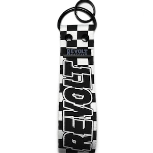 Llavero de pulsera, llavero para coches y motos, cordón para llaves, llavero de carreras con bandera a cuadros