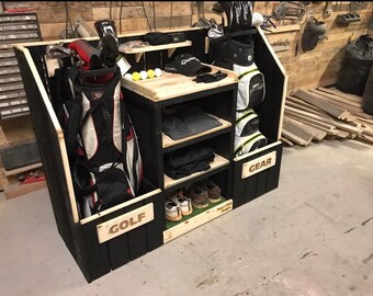 Golf Equipment Tidy | Personalised Golf Club Storage