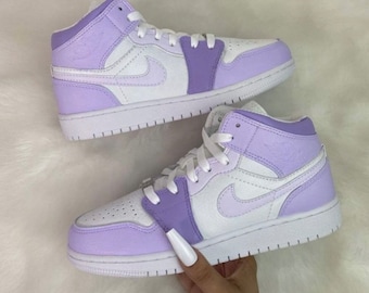 Purple Lilac Customised Jordan 1 Customs