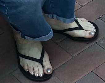 Candid Silver Flip Flop Feet