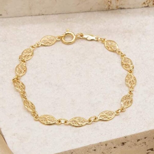 Gold Filigree Bracelets Etsy