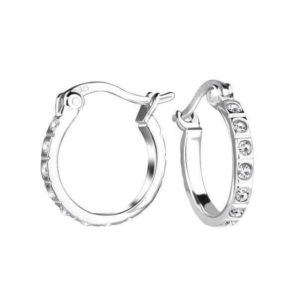Sterling Silver Heart Creole Hoop Earrings – 20mm X 15mm, Snap Closure, 925 Marked