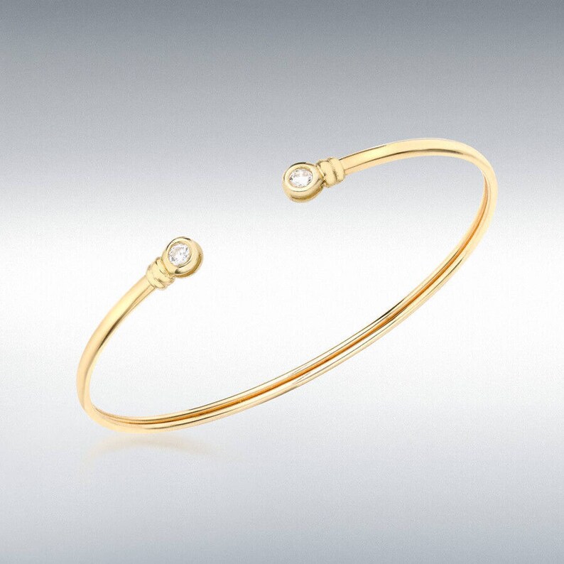 9ct GOLD Torque Bangle Bracelet Women's 2mm 3.20g GIFT BOX Etsy
