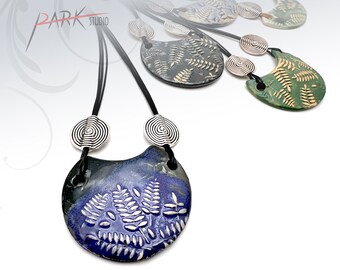 N62 Mickey Mouse - Ceramic Jewelry, Handmade Pottery Pendant Necklace (Each Necklace)