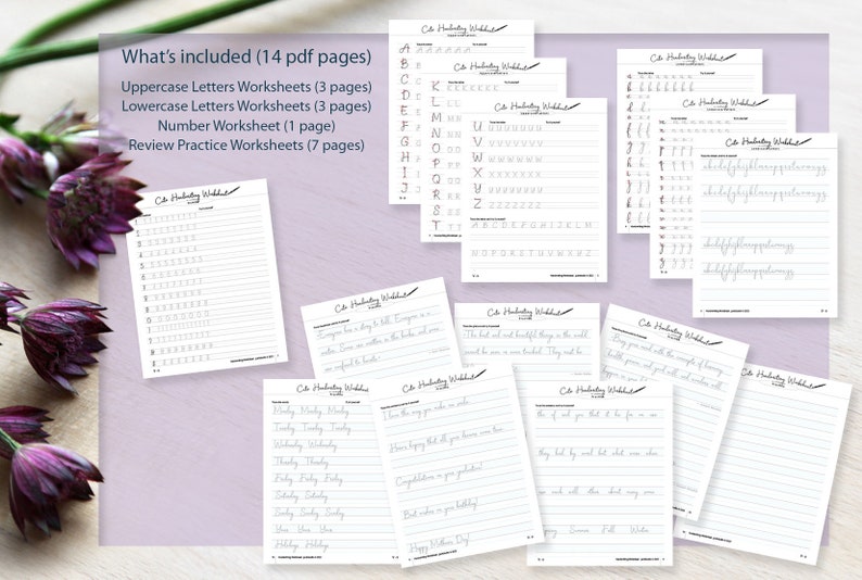 Cute Cursive Handwriting Practice Worksheets / Printable Handwriting ...