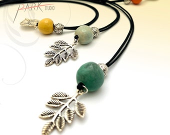 Ceramic Jewelry, Necklace, Handmade Pottery Pendant (Each Necklace)