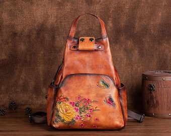 leather backpack sale womens