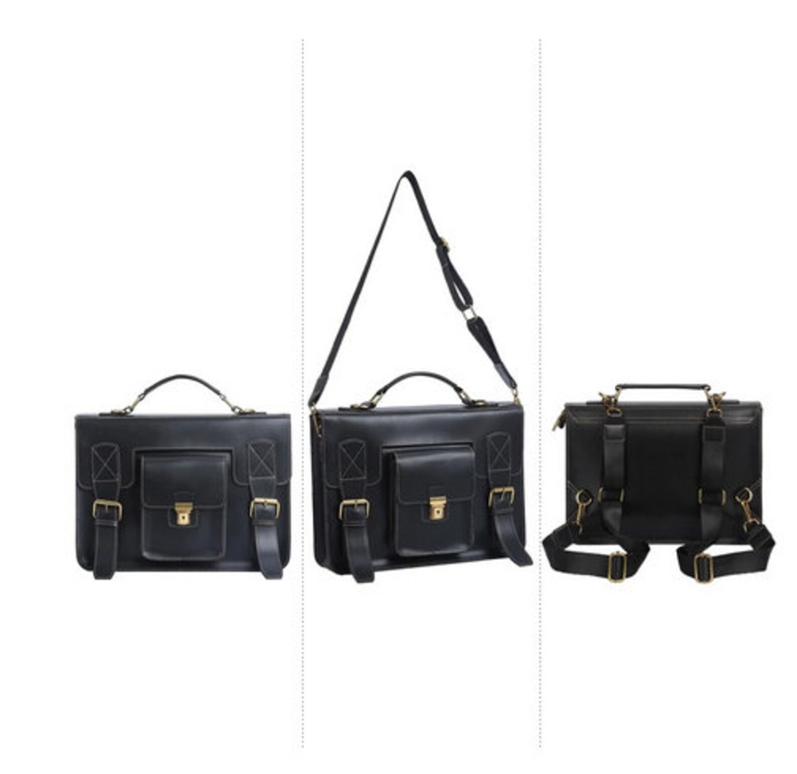 Vegan Leather Messenger Bag Men Leather Messenger Bag Etsy