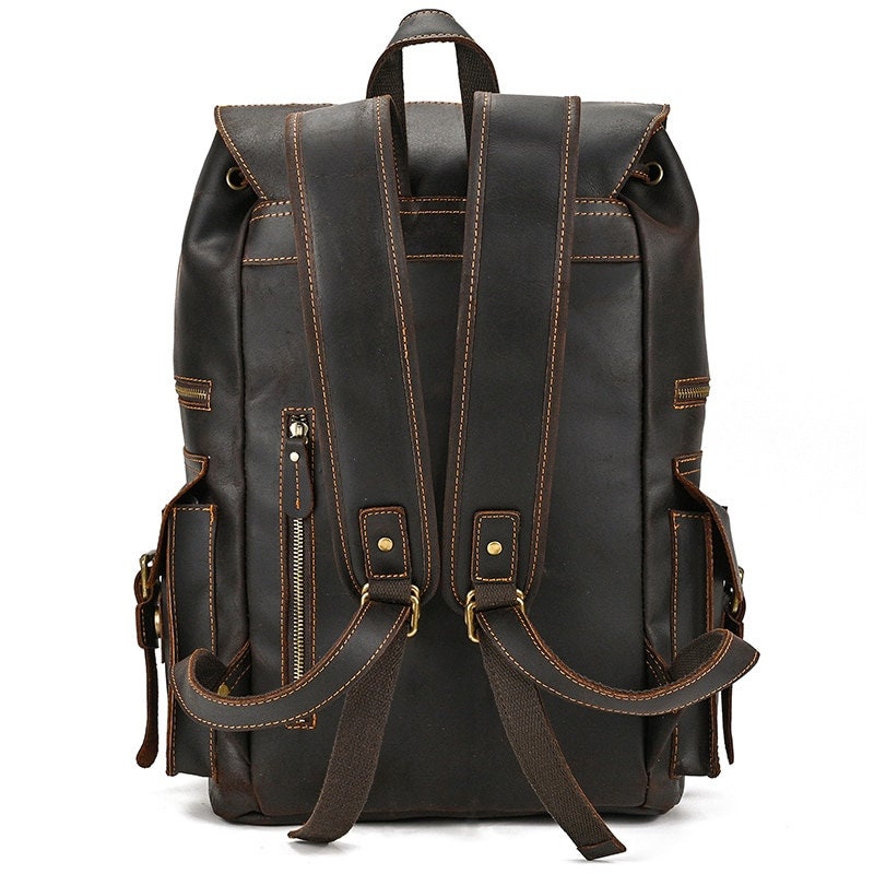 Leather Backpack Leather Rucksack Full Grain Leather Bag - Etsy