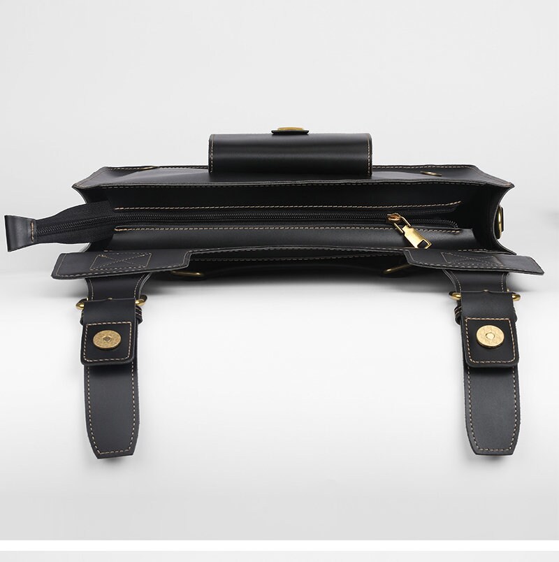 Vegan Leather Messenger Bag Men Leather Messenger Bag Etsy