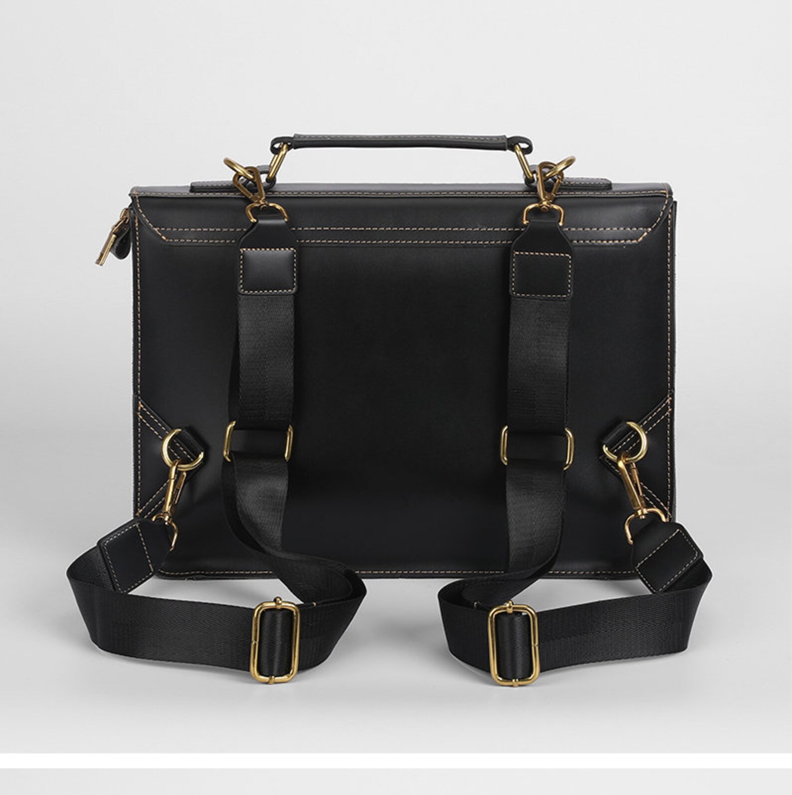 Vegan Leather Messenger Bag Men Leather Messenger Bag Etsy