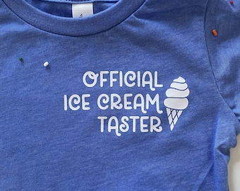 DIGITALE DOWNLOAD officiële ijs Taster peuter T-shirt SVG/PNG-bestand