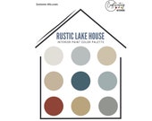 Rustic Lake House 2022 Paint Color Palette, Designer-Curated Sherwin Williams Paints in Complementary Color Scheme, Lake Home Design