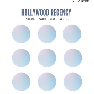 Hollywood Regency Paint Color Palette, Designer-Curated Sherwin Williams Paints in Complementary Color Scheme, Sophisticated Glamour image 2