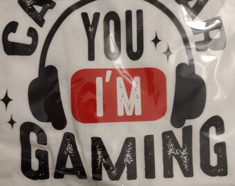 I can't hear you I'm gaming white short sleeve t shirt