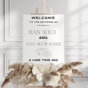 Star Wars Wedding Welcome Sign Template