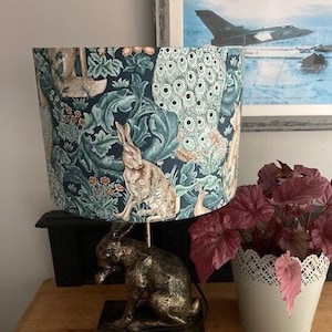 William Morris Forest Teal Luxury Lamp Shade. Bespoke. Handmade Table Or Pendant Shades In 20cm or 30cm.