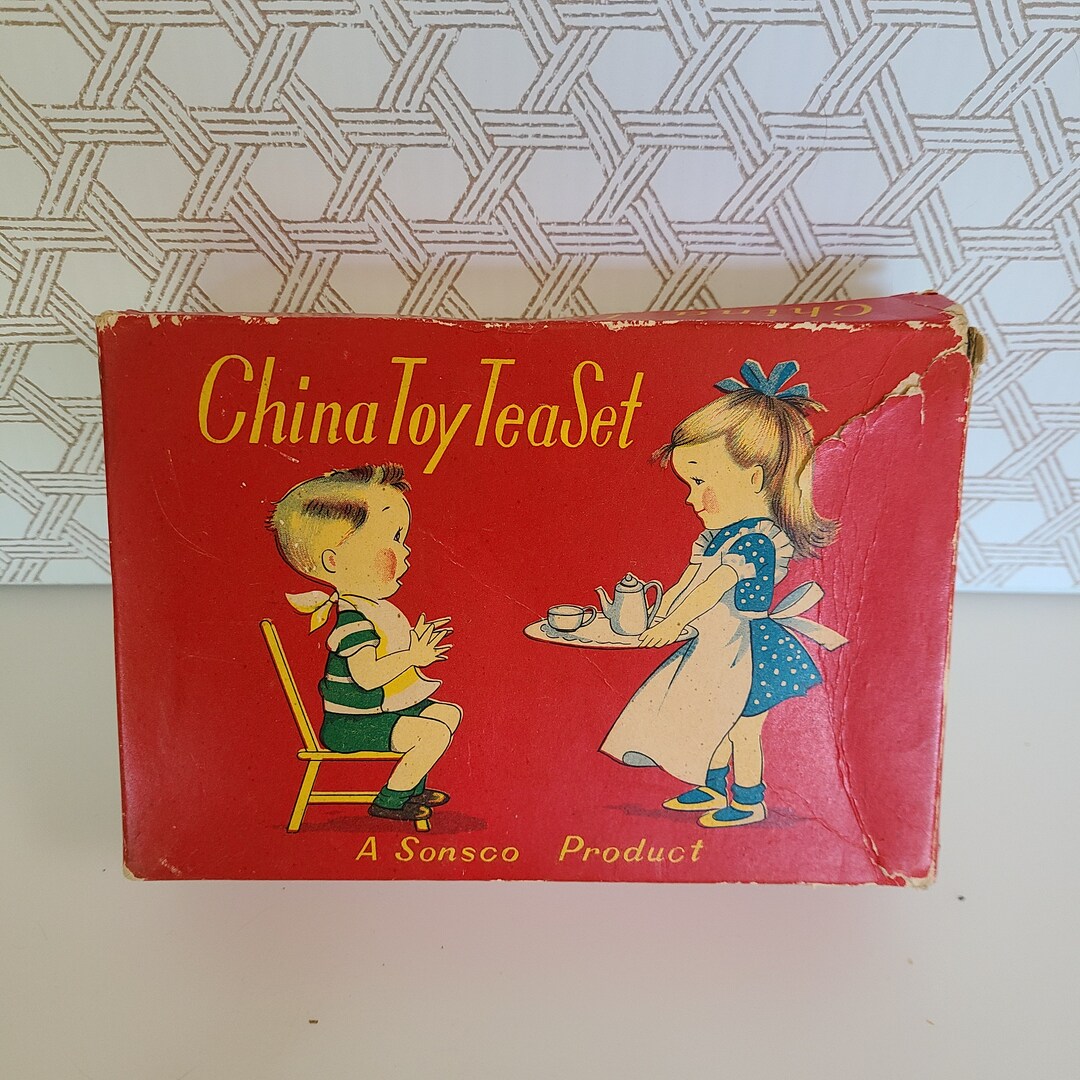 A Sonsco Product Miniature China Tea Set. Made in Japan. Serves 4