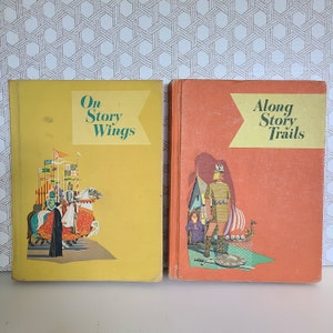 On Story Wings Vintage & Along Story Trails Book Set 1962 Ginn and Company