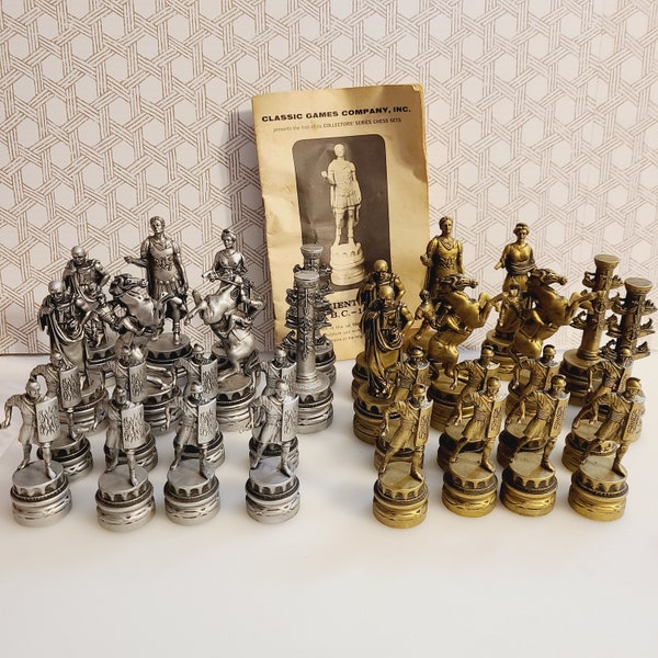 Vtg. Classic Games Collector's Series Chess Set Ancient Rome 264BC-14 AD. NO BOX