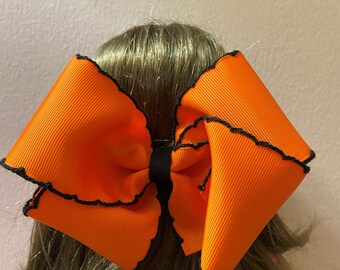 Moonstitch Halloween Hair Bow Orange and Black Halloween Hair Accessory