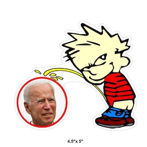 Piss on Biden sticker decal anti biden conservative window bumper sticker
