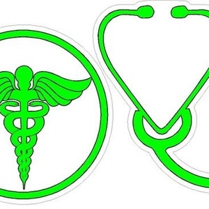 Love green Sticker Decal Doctor Nurse Practitioner Nursing student Med student
