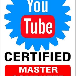 You Tube Certified Master Computer Technician Window sticker decal