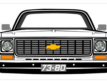 73-80 Square Body Chevy Truck Garage Man Cave Banner