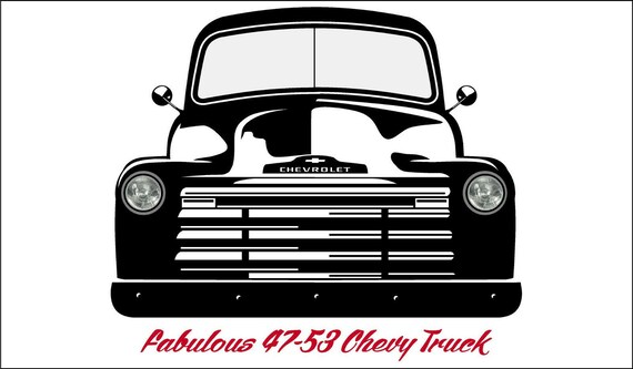Fabulous 47-53 Chevy Truck Garage Man Cave Banner 