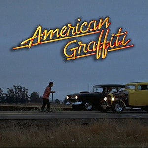 American Graffiti vintage drag race banner
