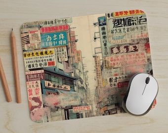 Japanese Vintage Comic Book Mousepad, Japanese Inspired Mousepad Computer, Desk Accessory