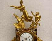 Luxury Antique French Empire - Consulate 19th Mantel Clock Artist Chiery A Paris Gilt bronze Art Home Decor