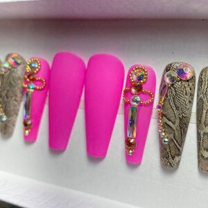Pretty girls | Luxury Press On Nails | snake nails | Specify Color