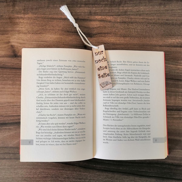 tolles Lesezeichen aus Holz - Geschenk für Bücherwürmer, Leseratten, Vielleser