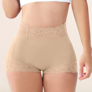  Fajas moldeadoras para mujer, con control de abdomen,  moldeadoras de cuerpo completo, levantamiento de glúteos, pantalones cortos  más delgados, Beige : Ropa, Zapatos y Joyería