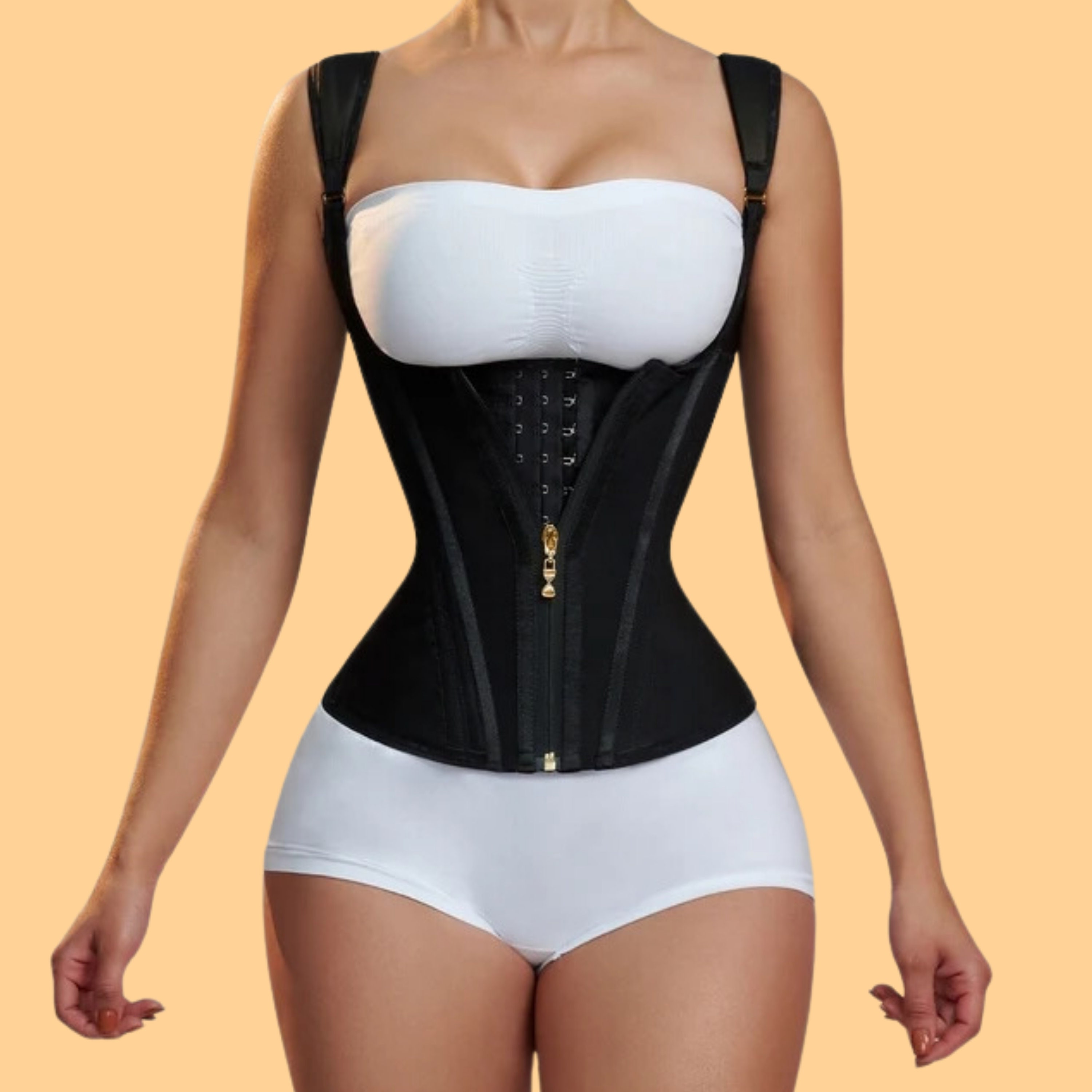 Vintage New Crown-ette Firm Control Full Body Shaper Underbust Corset  Cincher Open Bust Shapewear Tummy Control Bodysuit Tuxedo Black 4X -   Canada