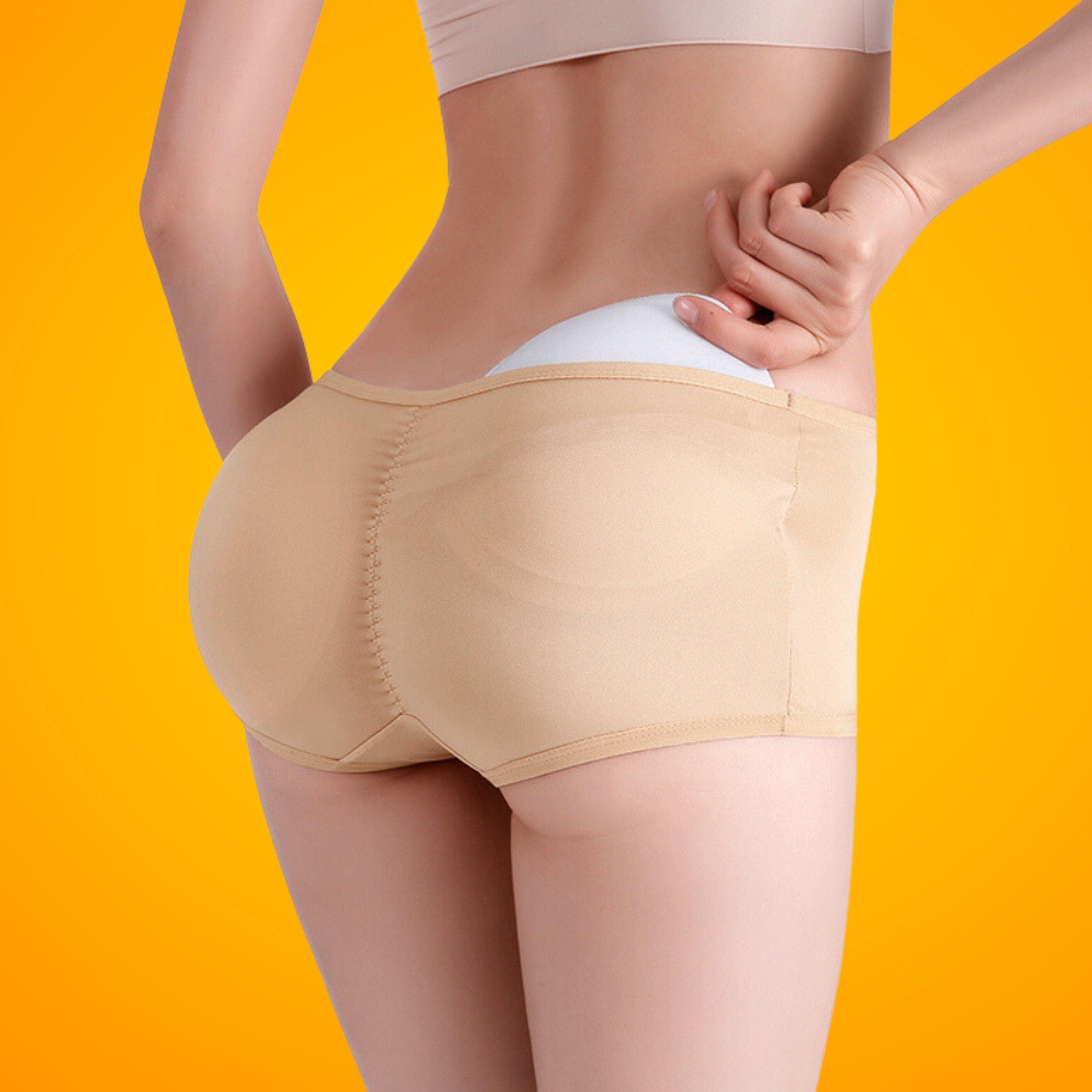 Men Padded Underwear Butt Lifter Hips Enhancer Fajas Boxer Briefs Push Up  Panty
